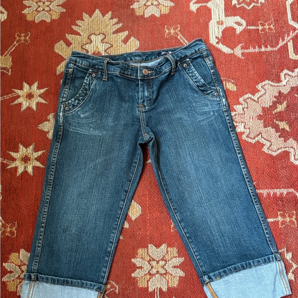 Seven7 Blue Ankle Cropped Jeans